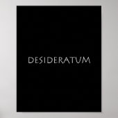 Desideratum Poster (Voorkant)