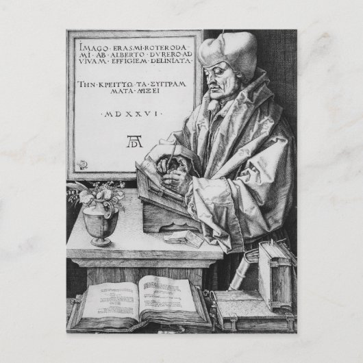 Desiderius Erasmus van Rotterdam, 1526 Briefkaart (Voorkant)