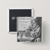 Desiderius Erasmus van Rotterdam, 1526 Vierkante Button 5,1 Cm (Voorkant /achterkant)