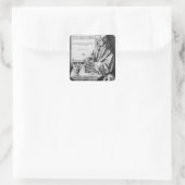 Desiderius Erasmus van Rotterdam, 1526 Vierkante Sticker (Tas)