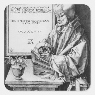 Desiderius Erasmus van Rotterdam, 1526 Vierkante Sticker