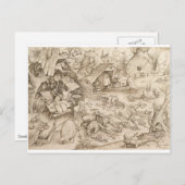 Desidia (Slote) van Pieter Bruegel de Ouderen Briefkaart (Voorkant / Achterkant)