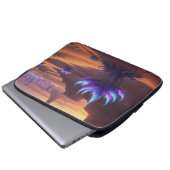 Desierto místico con ciudad futurista laptop sleeve (Voorkant onderkant)