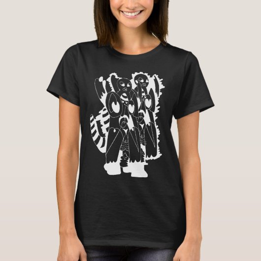 design 004 (white on black) t-shirt (Voorkant)