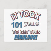 design 101e verjaardag briefkaart (Voorkant)