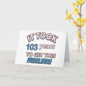 design 103e verjaardag kaart (Gele Bloem)