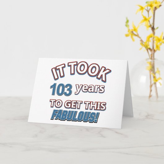 design 103e verjaardag kaart (Gele Bloem)