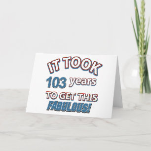 design 103e verjaardag kaart