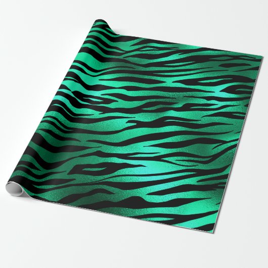 Design 10 uit de Emerald and Gold Safari-reeks Cadeaupapier (Uitgerold)
