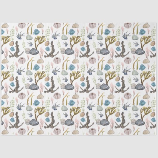 Design 10-weefselpapier uit de serie Marine Life S Tissuepapier (Voorkant)