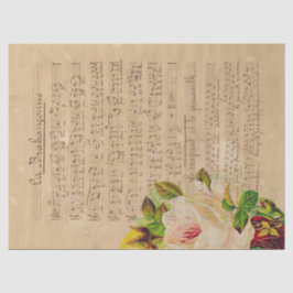 Design 13 van de Muziek en van de Reeks van Rozen Tissuepapier