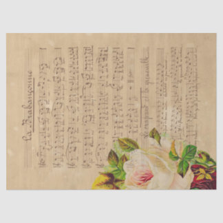 Design 13 van de Muziek en van de Reeks van Rozen Tissuepapier