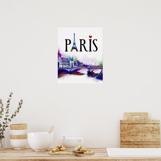 design 177 Paris Frankrijk Poster (Keuken)