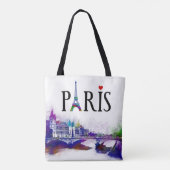 design 177 Paris Frankrijk Tote Bag (Achterkant)