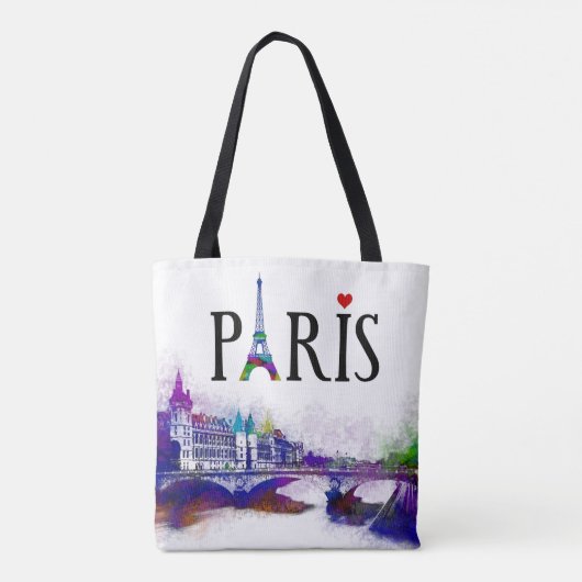 design 177 Paris Frankrijk Tote Bag (Achterkant)