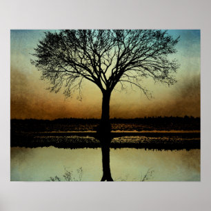 design 178 Tree Silhouette Poster