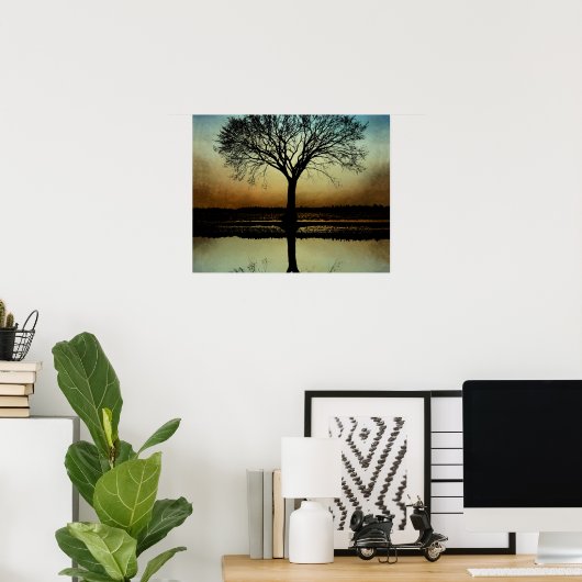 design 178 Tree Silhouette Poster (Thuiskantoor)