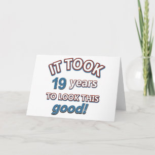 design 19e verjaardag kaart
