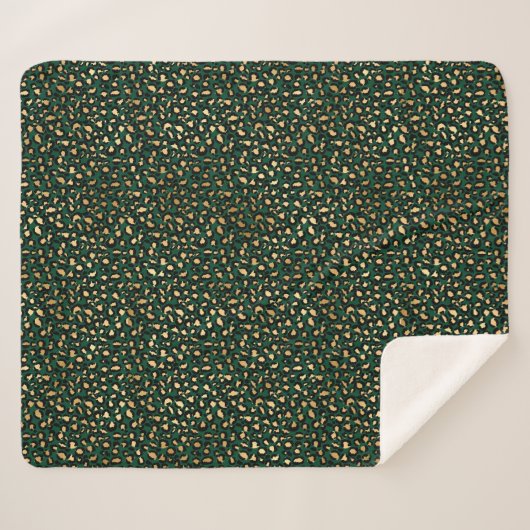 Design 1 uit de Emerald and Gold Safari-reeks Sherpa Deken (Voorkant (horizontaal))