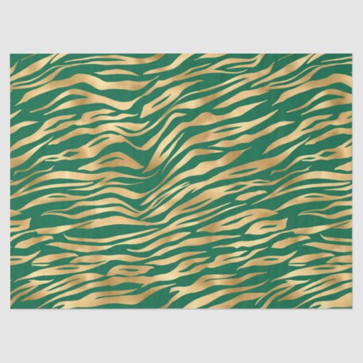 Design 1 uit de Emerald and Gold Safari-reeks Tissuepapier (Voorkant)