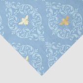 Design #1 van de Blauwe en Gouden bijenreeks Tissuepapier (Detail)