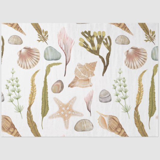 Design 20-weefselpapier uit de serie Marine Life S Tissuepapier (Voorkant)