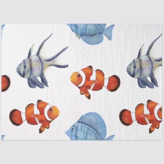 Design 25-weefselpapier uit de serie Marine Life S Tissuepapier (Voorkant)