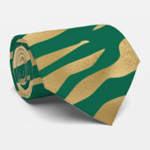 Design 2 uit de Emerald and Gold Safari-reeks Stropdas (Opgerold)