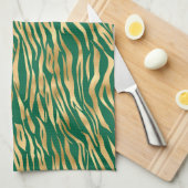 Design 2 uit de Emerald and Gold Safari-reeks Theedoek (Quarter Fold)
