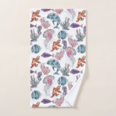 Design 2 van de Samenstelling van de Waterverf ond Bad Handdoek (Handdoek)