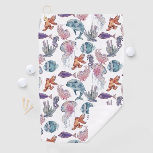 Design 2 van de Samenstelling van de Waterverf ond Golfhanddoek (Insitu)