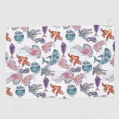 Design 2 van de Samenstelling van de Waterverf ond Golfhanddoek (Horizontaal)