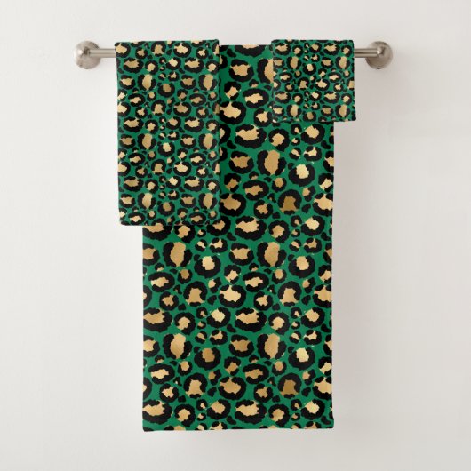 Design 3 uit de Emerald and Gold Safari-reeks Bad Handdoek (Insitu)