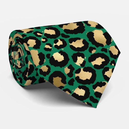 Design 3 uit de Emerald and Gold Safari-reeks Stropdas (Opgerold)