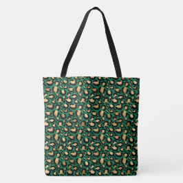 Design 3 uit de Emerald and Gold Safari-reeks Tote Bag