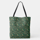 Design 3 uit de Emerald and Gold Safari-reeks Tote Bag (Achterkant)
