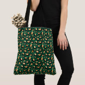Design 3 uit de Emerald and Gold Safari-reeks Tote Bag (Dichtbij)