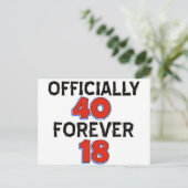 design 40-jarig bestaan briefkaart (Staand voorkant)