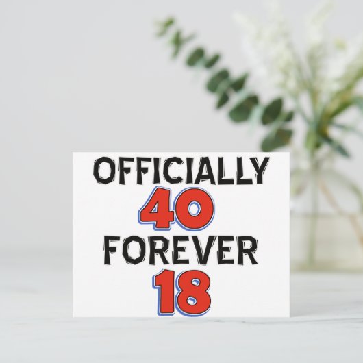 design 40-jarig bestaan briefkaart (Staand voorkant)