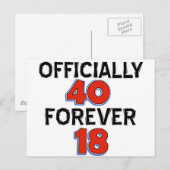 design 40-jarig bestaan briefkaart (Voorkant / Achterkant)