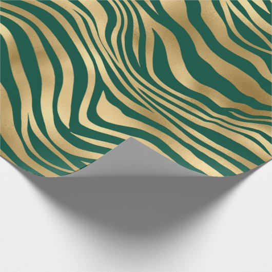 Design 4 uit de Emerald and Gold Safari-reeks Cadeaupapier (Hoek)