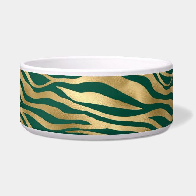 Design 4 uit de Emerald and Gold Safari-reeks Voerbakje (Voorkant)