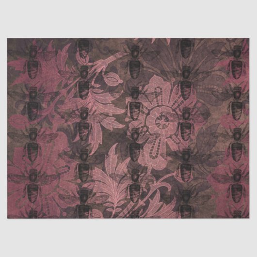 Design 54 van de koningin Bee reeks Tissuepapier (Voorkant)