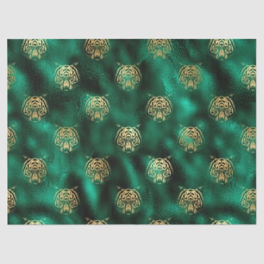 Design 5 uit de Emerald and Gold Safari-reeks Tissuepapier (Voorkant)
