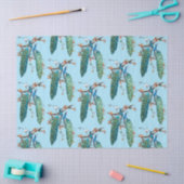Design 6 Blue Tissue Paper uit de Peacock-reeks Tissuepapier (Craft)