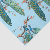 Design 6 Blue Tissue Paper uit de Peacock-reeks Tissuepapier (Detail)