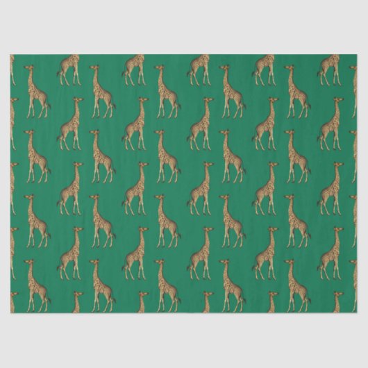 Design 7 uit de Emerald and Gold Safari-reeks Tissuepapier (Voorkant)