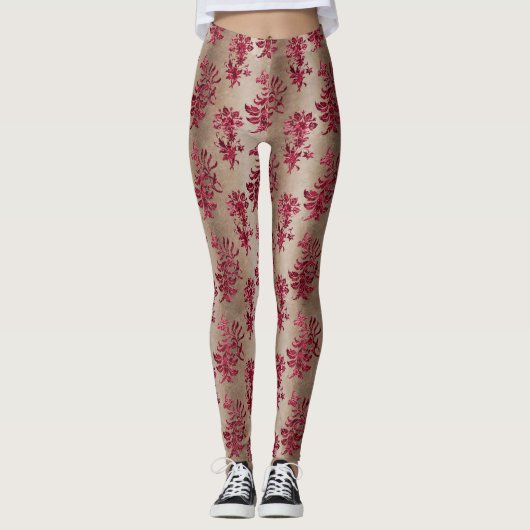 Design 7 van de Claret Velvet reeks Leggings (Voorkant)