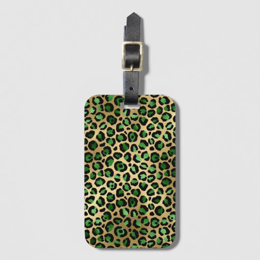 Design 8 uit de Emerald and Gold Safari-reeks Bagagelabel (Voorkant (verticaal))