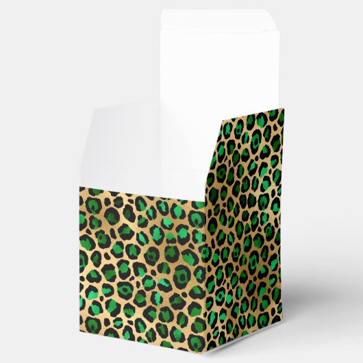 Design 8 uit de Emerald and Gold Safari-reeks Bedankdoosjes (Geopend)